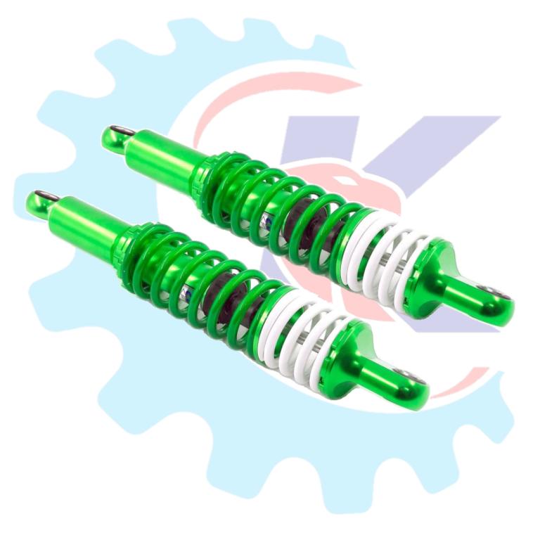 AMORTECEDOR ALUMINIO VERDE MOLA BRANCA TITAN/FAN 125-150-160/YBR 125/FACTOR 125 EMBUS