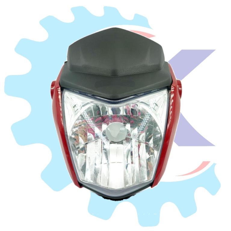 FAROL COMPLETO TITAN/FAN 14-15/FAN 160/START 160 16-21 C/BANANINHA VERMELHO S/LAMP. ''U1º''