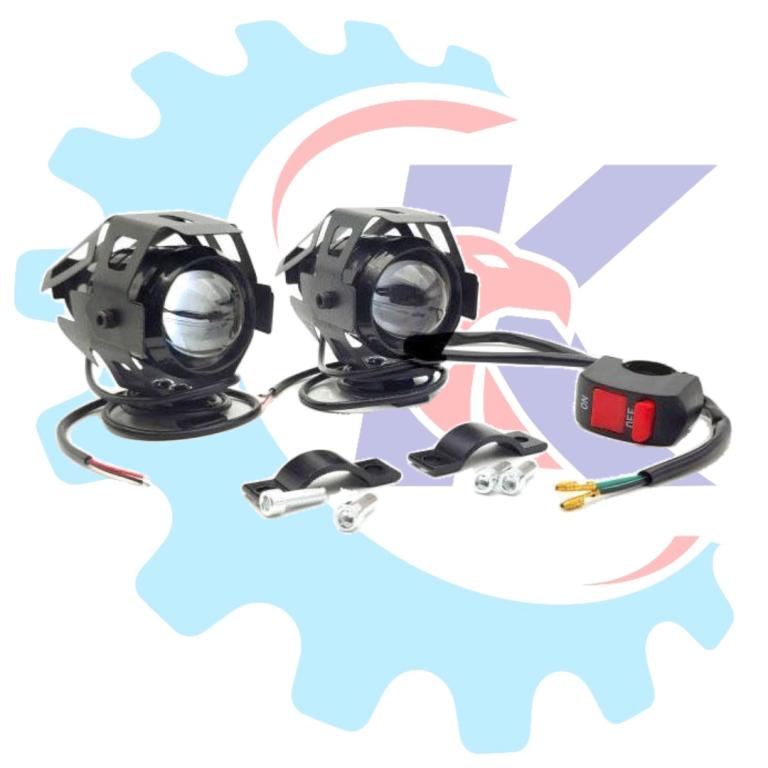 FAROL MILHA LED E5 GRANDE 2 EFEITOS (LUZ PISCA ALTA E BAIXA) C/ INTERR UNIVERSAL EMBUS