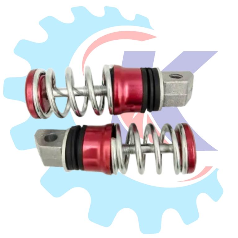 PEDALEIRA TRAS ESPORTIVA VERMELHO ALUMINIO RR RACING