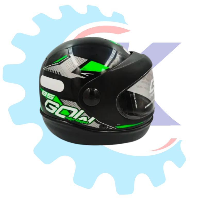 CAPACETE INTERLAGOS TAM. 58 PRETO/VERDE GOW