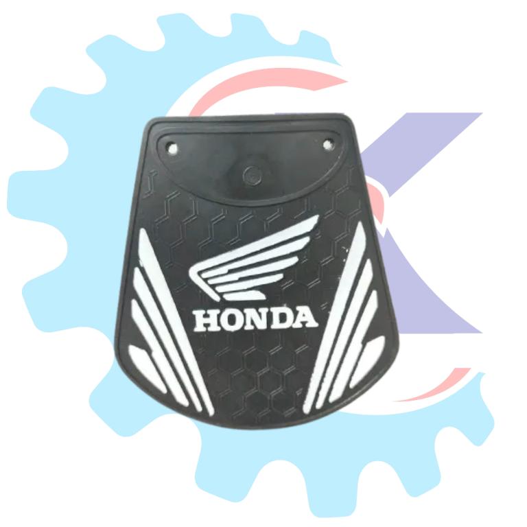 LAMEIRA DIANTEIRA UNIVERSAL 16CM X 17CM / BRANCO / BORRACHA / HONDA RR RACING