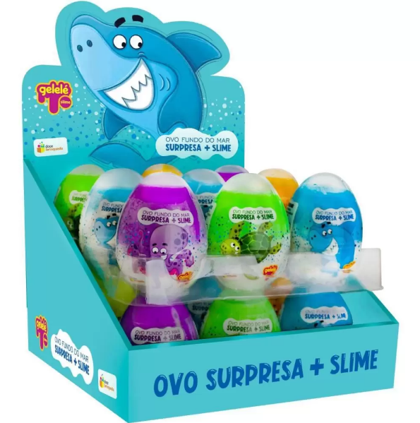 OVO SLIME+SURPRESA GELELE FUNDO DO MAR 18X98G