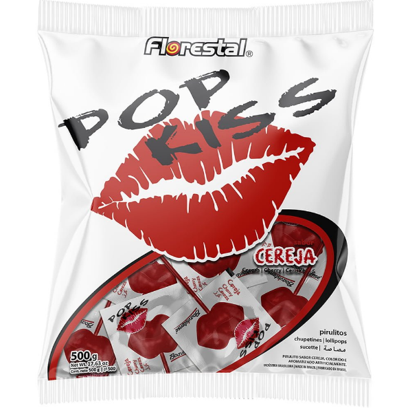 PIRULITO FLORESTAL POP KISS CEREJA 500GR (50)