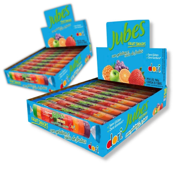 GOMA JUBES TUBO FRUTAS DORI 20X48G