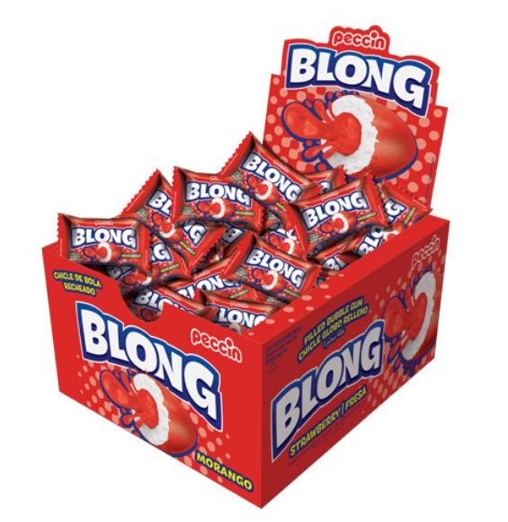 CHICLE BLONG MORANGO 40X5G