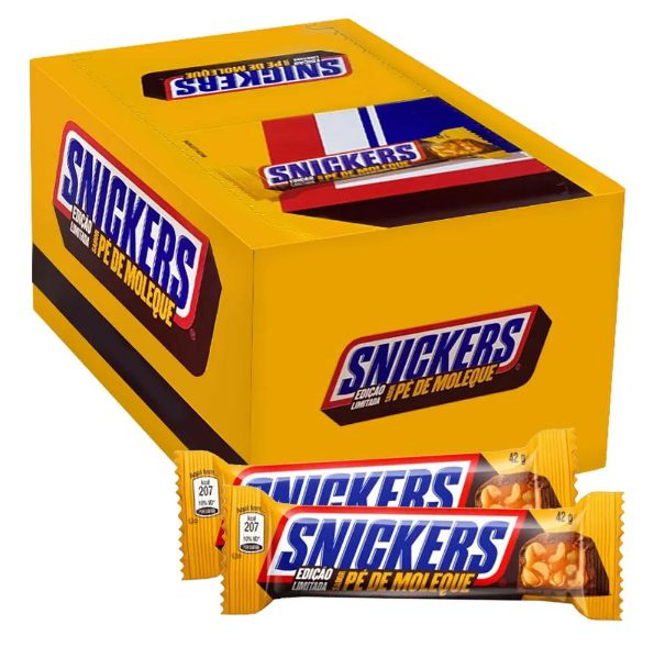 CHOC. SNICKERS PE DE MOLEQUE 20X42G