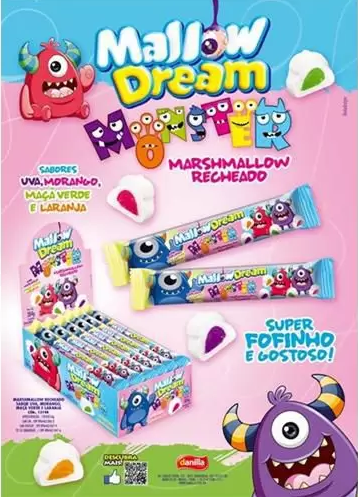 DANILLA MALLOWDREAM MONSTERS TUTTI FRUTTI 24X16G