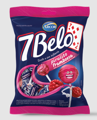 PIRULITO 7 BELO FRAMBOESA 500GR (50)