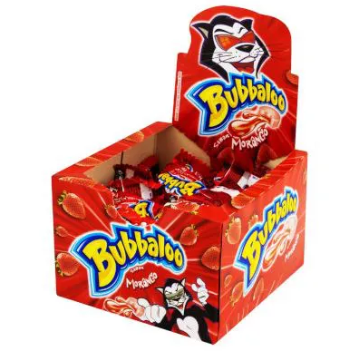 CHICLE BUBBALOO MORANGO 60X5G