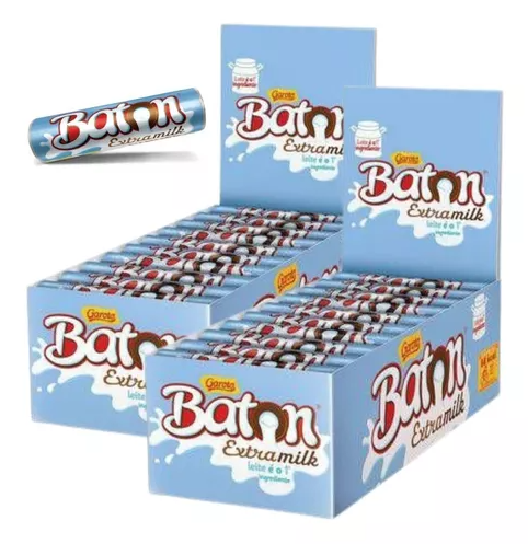 CHOC. GAROTO BATON EXTRA MILK 30X16G
