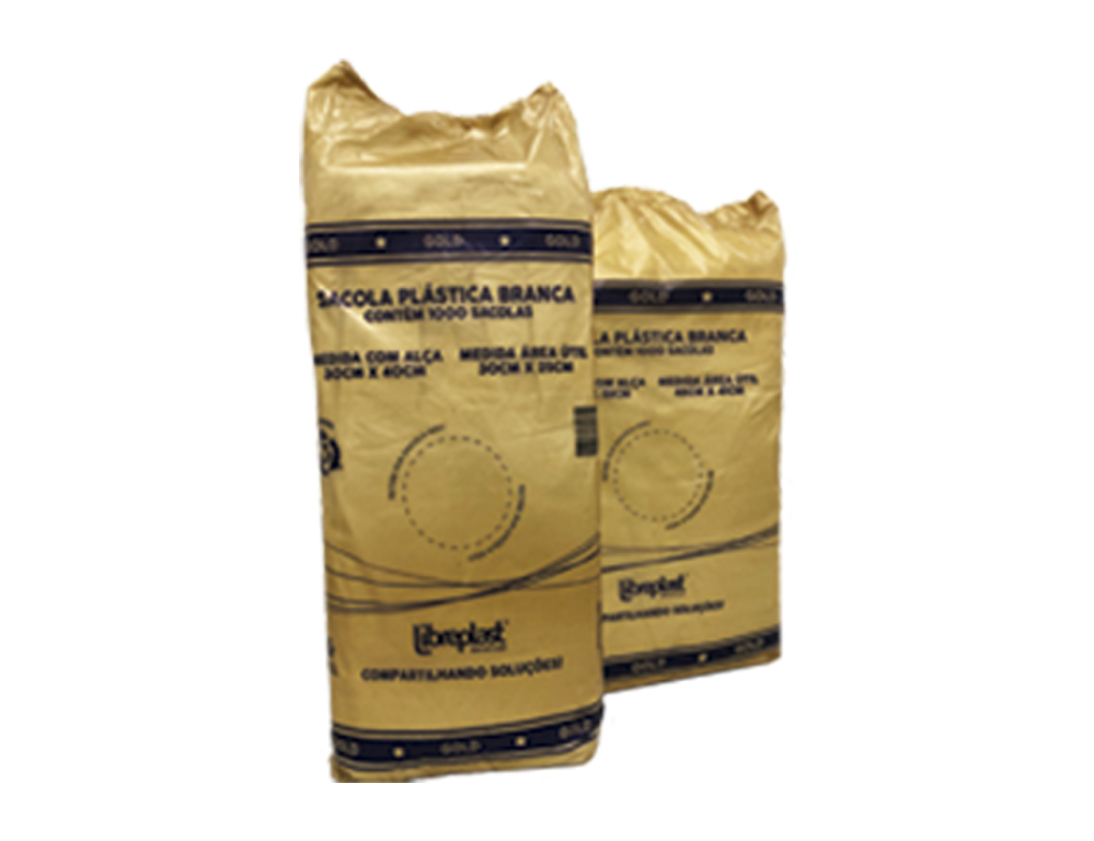 SACOLA LIBREPLAST BIO 38X48 GOLD C/1000