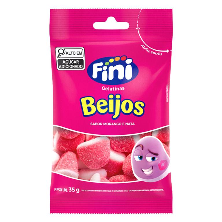 FINI GELATINAS BEIJOS DE MORANGO 10X35G
