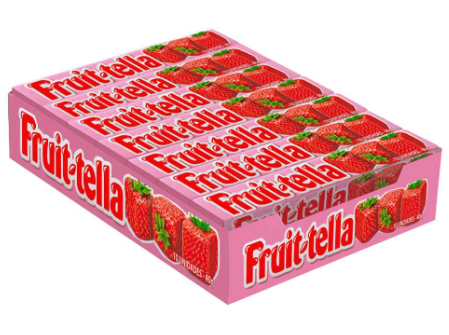 FRUITTELLA MORANGO MASTIGAVEL 16X40G