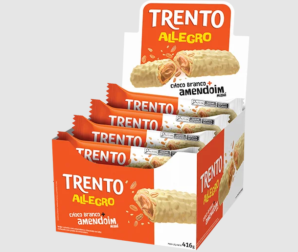 TRENTO ALLEGRO CHOCOLATE BRANCO C/AMENDOIM 16X26G