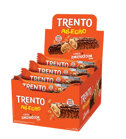 TRENTO ALLEGRO CHOCOLATE AO LEITE C/AMENDOIM  16X26G