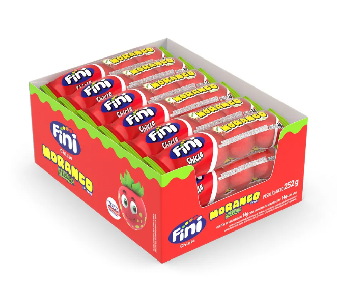 FINI CHICLE MORANGO 18X14G