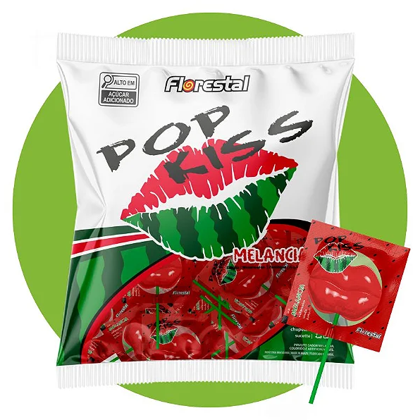 PIRULITO FLORESTAL POP KISS MELANCIA 500G (50)