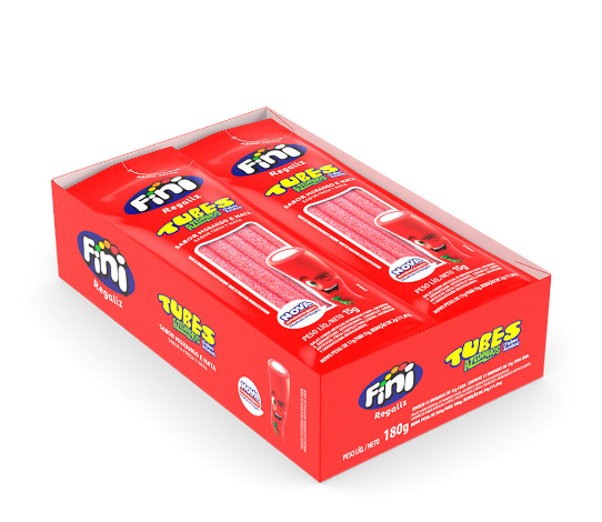 FINI TUBES MORANGO AZEDINHA 12X15G