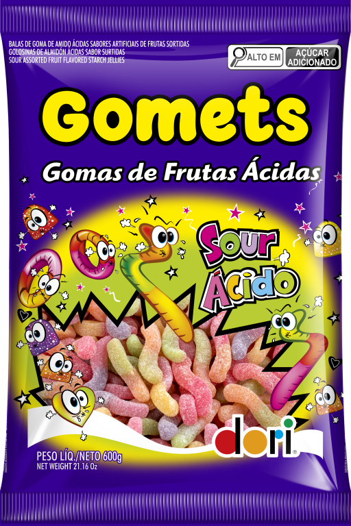 GOMETS GOMA MINHOCA ACIDA DORI 150G