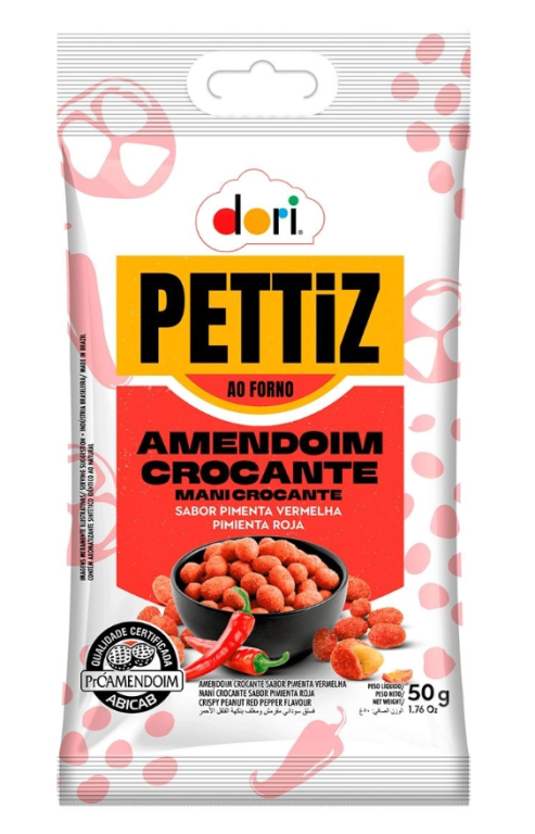 AMENDOIM PETTIZ PIMENTA VERM. CROCANTE 50G