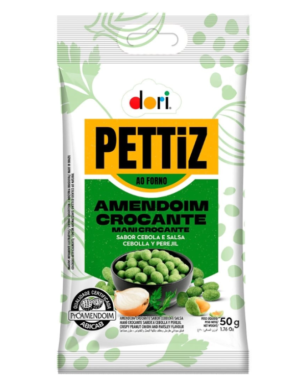 AMENDOIM PETTIZ CEBOLA E SALSA CROCANTE DORI 50G