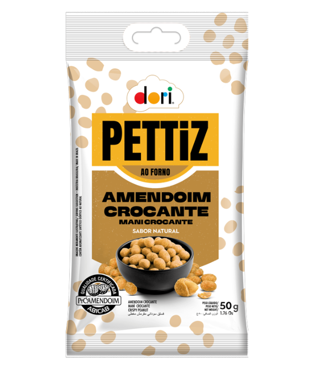 AMENDOIM PETTIZ NATURAL CROCANTE DORI 50G