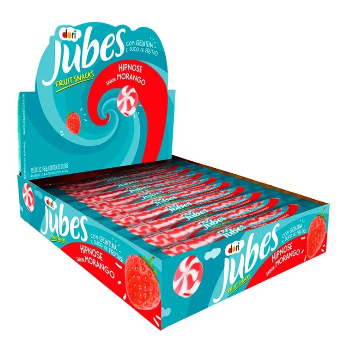 GOMA JUBES TUBO DORI HIPNOSE MORANGO 20X48G