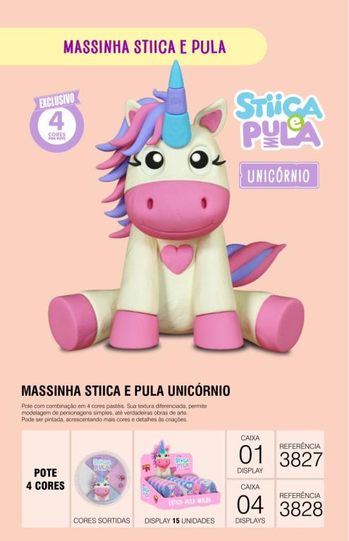 MASSINHA GELELE STICA E PULA UNICORNIO 15X20G