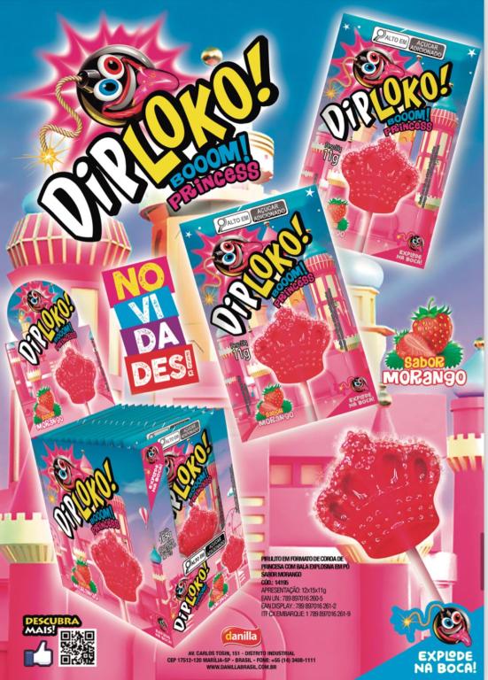 DIP LOKO BOOOM PRINCESAS MORANGO 15X11G