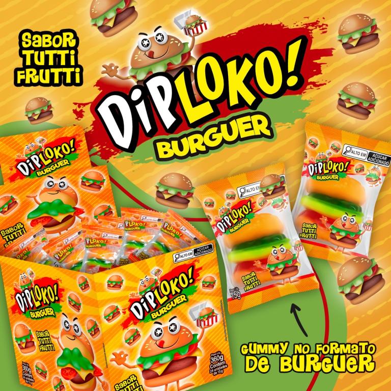 DIP LOKO BURGUER GUMMY 24X15G
