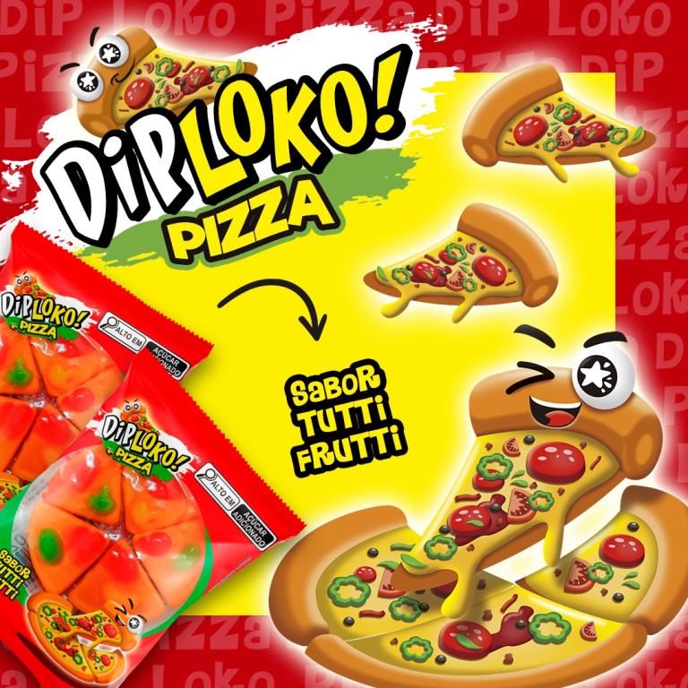 DIP LOKO PIZZA GUMMY DANILLA 24X15G