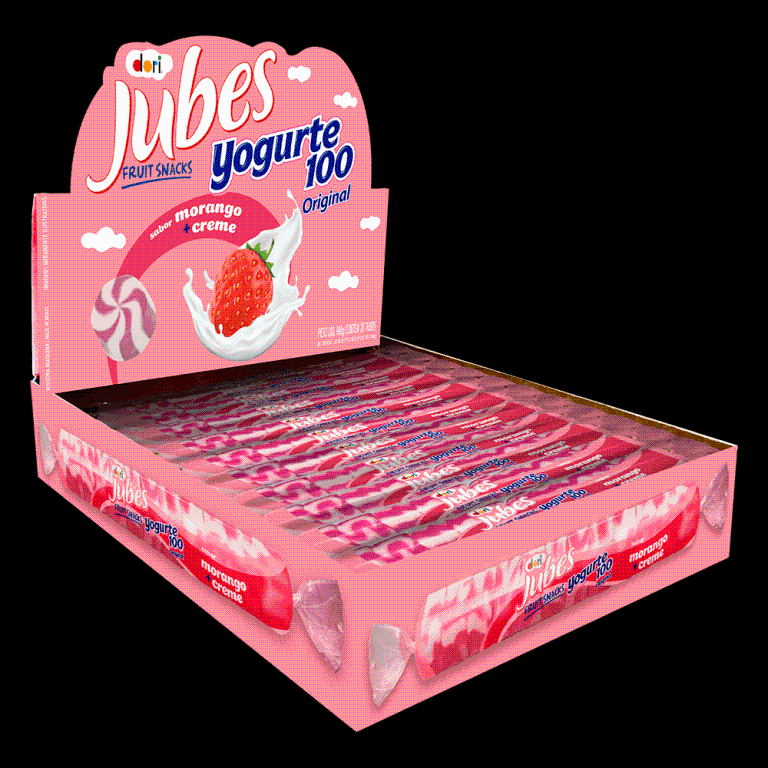 GOMA JUBES TUBO YOGURTE100 MORAN/CREM 20X48G
