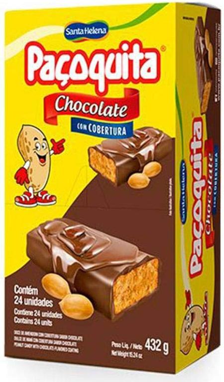 PACOQUITA SANTA HELENA COB CHOCOLATE DISP 432G (24)