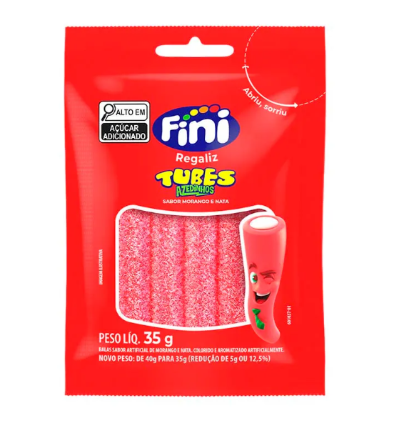 FINI TUBES MORANGO ACIDO 10X35G