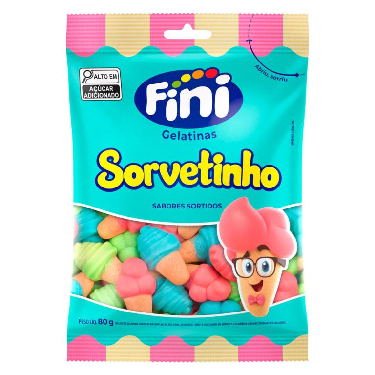 FINI GELATINA SORVETINHO 80GMR