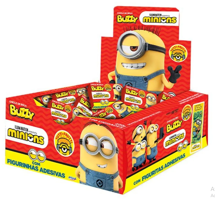 CHICLE BUZZY MINIONS TUTTI FRUTTI 90UN