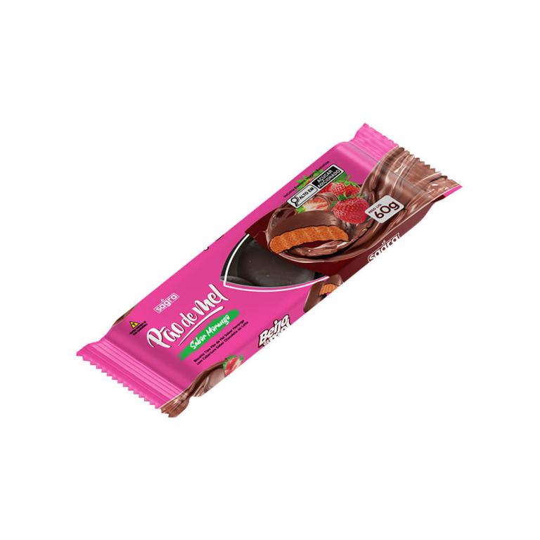 PAO DE MEL SAGRA MORANGO/CHOCOLATE 60G
