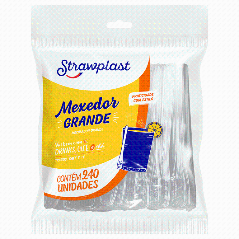 MEXEDOR GRANDE 11CM CRISTAL STRAWPLAST C/240