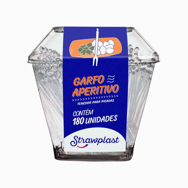 GARFO APERITIVO CRISTAL STRAWPLAST C/180