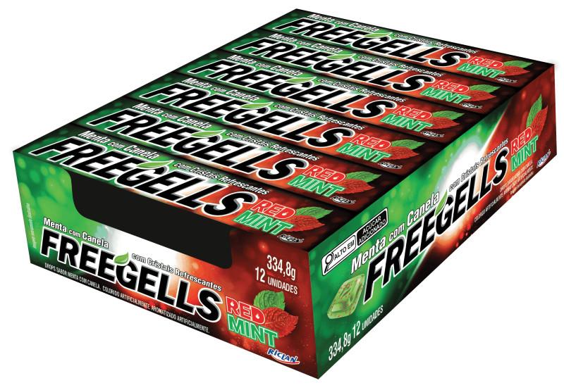 DROPS FREEGELLS PLAY RED MINT 12UN