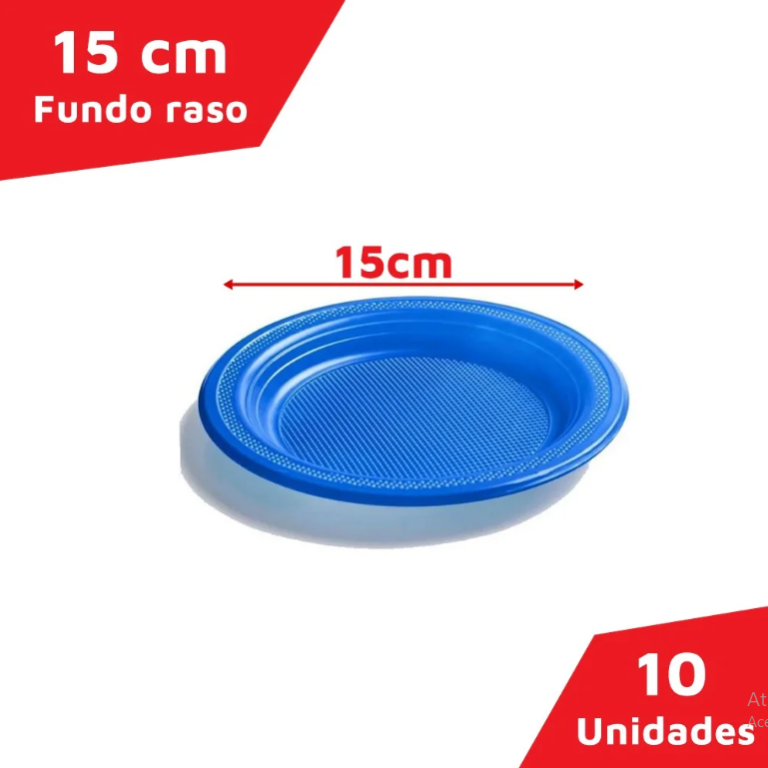 PRATO COPOSUL 15CM AZUL C/10