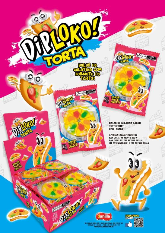 DIP LOKO TORTA GUMMY DANILLA 24X15G