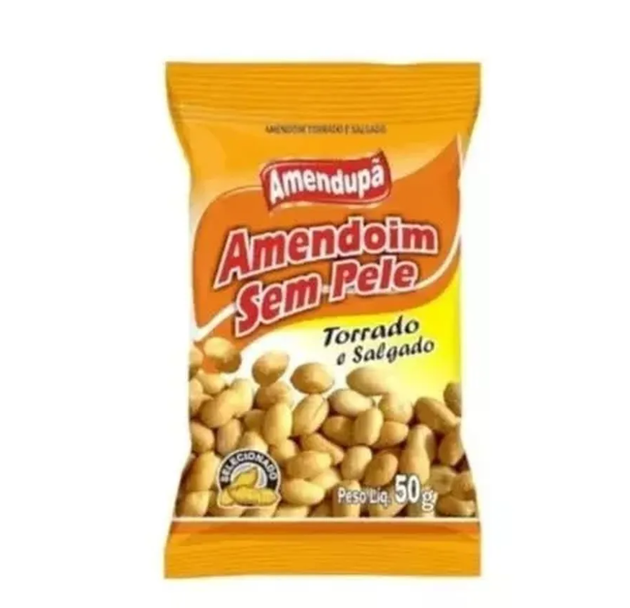 AMENDOIM TORRADO S/PELE AMENDUPA 50G