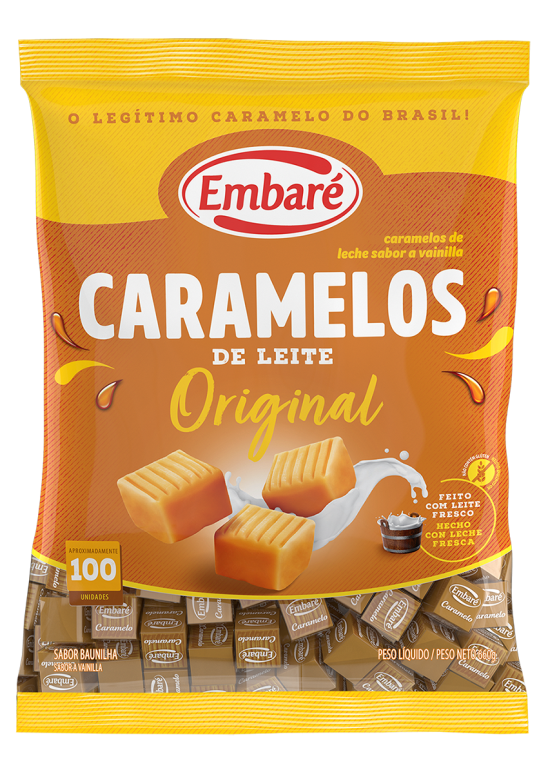 BALA CARAMELO EMBARE BAUNILHA LEITE 660G