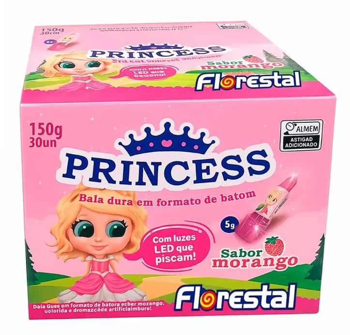 BALA DE BATOM DA PRINCESS FLORESTAL 30X5G