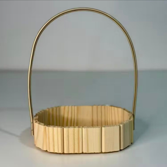 CESTA DE MADEIRA PEQUENA