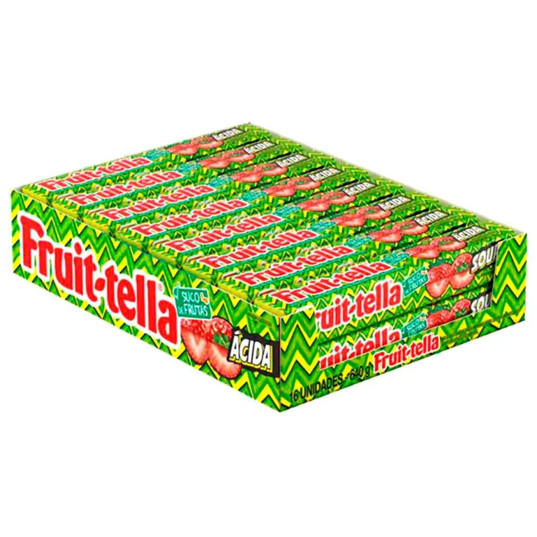 FRUITTELLA MORANGO ACIDA MASTIGAVEL 16X40G