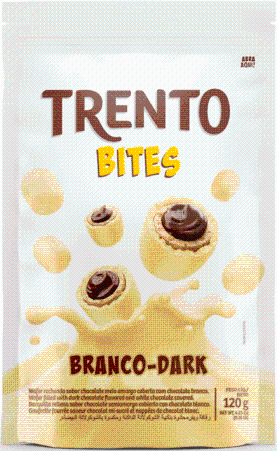 TRENTO BITES BRANCO DARK STAND UP POUCH 120G