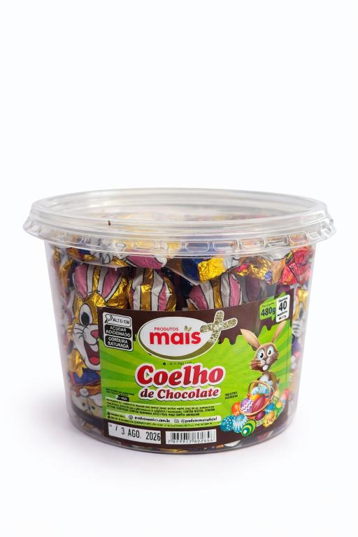 COELHO DE CHOC. PRODUTOS MAIS POTE 480g (40X12G)